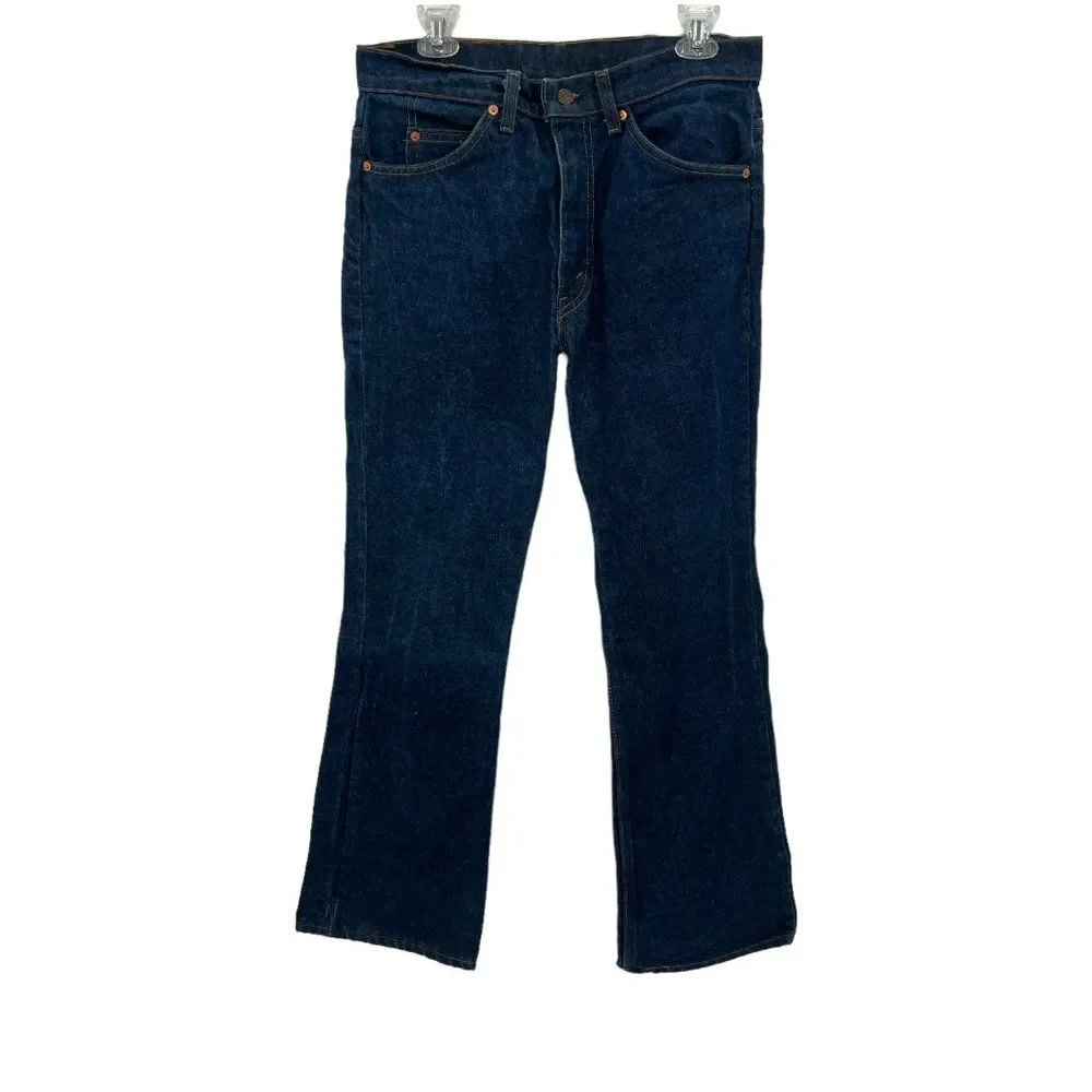 Vintage Levi's 20517-0217 Orange Tag Dark Blue Wash Saddleman Jeans 33 x 30